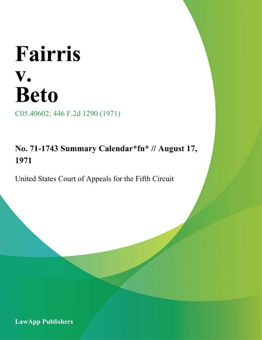Fairris v. Beto