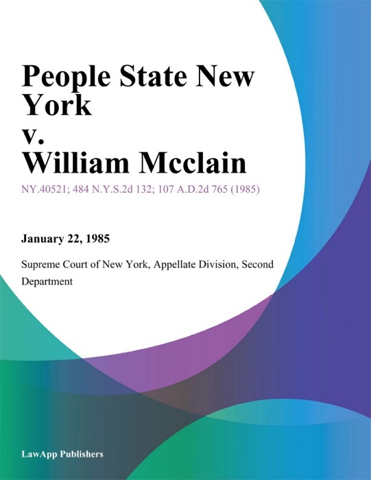 People State New York v. William Mcclain