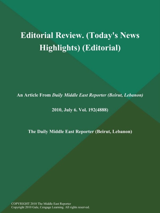 Editorial Review. (Today's News Highlights) (Editorial)