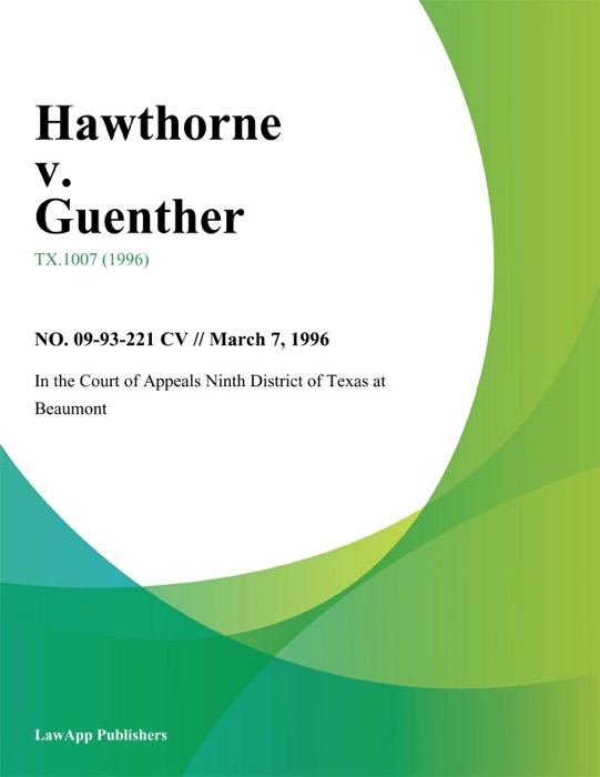 Hawthorne v. Guenther