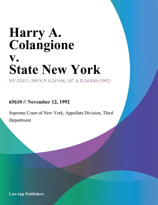 Harry A. Colangione v. State New York