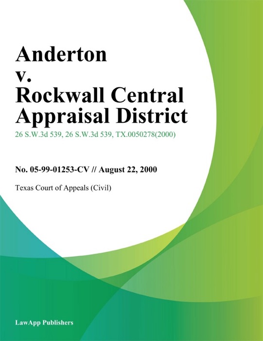 Anderton v. Rockwall Central Appraisal District