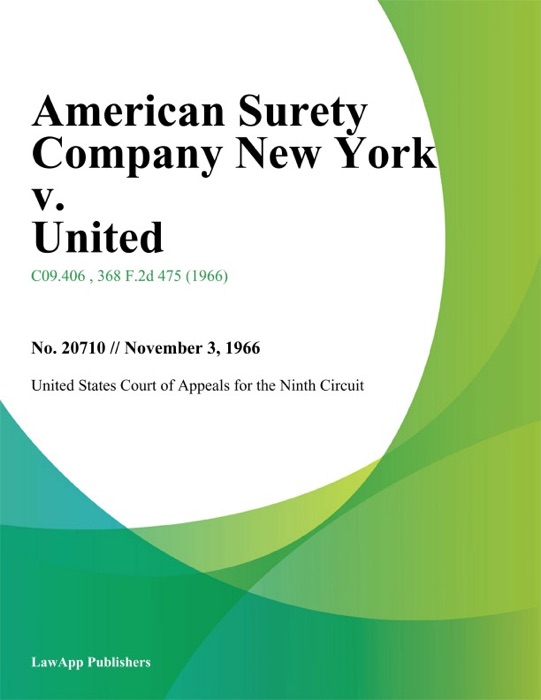 American Surety Company New York v. United