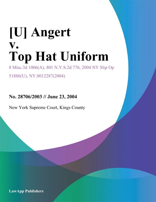 Angert v. Top Hat Uniform