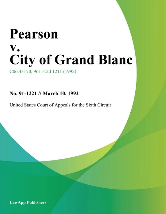 Pearson V. City Of Grand Blanc