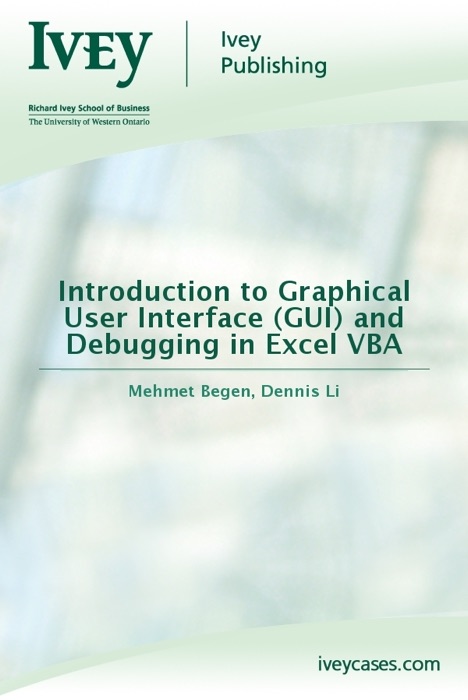 Introduction to Graphical User Interface (GUI) and Debugging in Excel VBA