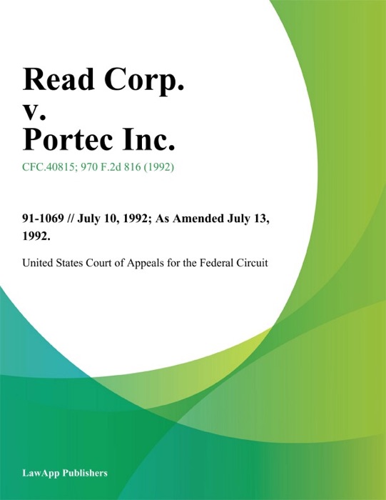 Read Corp. v. Portec Inc.