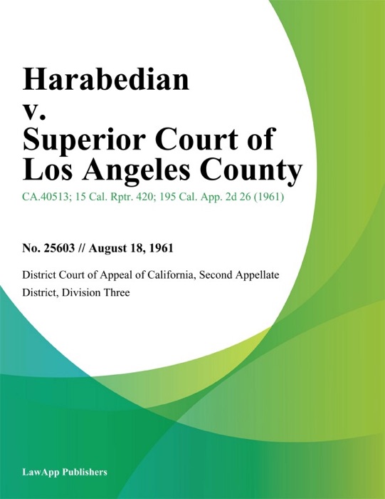 Harabedian v. Superior Court of Los Angeles County