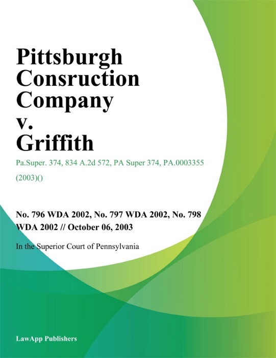 Pittsburgh Consruction Company V. Griffith