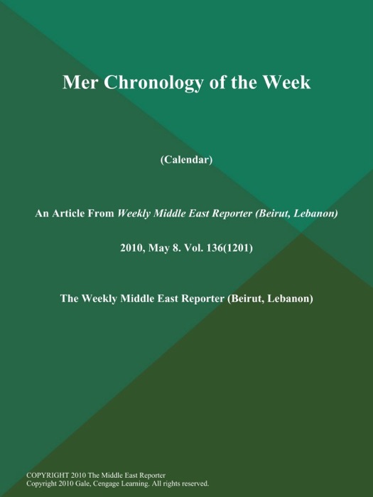 Mer Chronology of the Week (Calendar)