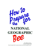 How to Prepare for the National Geographic Bee - Robert Pierce