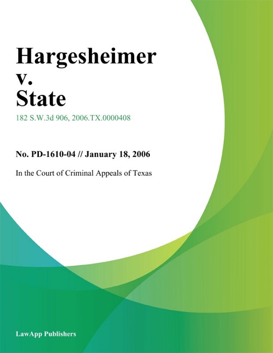 Hargesheimer V. State