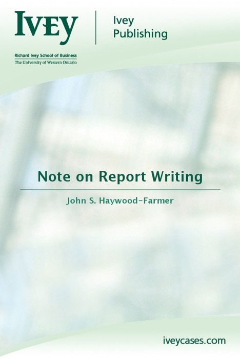 Note on Report Writing