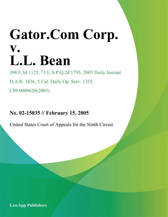 Gator.Com Corp. v. L.L. Bean