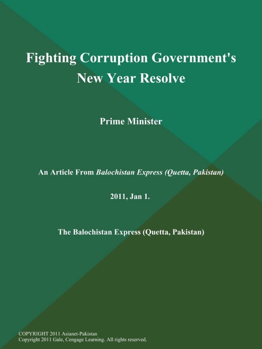 Fighting Corruption Government's New Year Resolve: Prime Minister