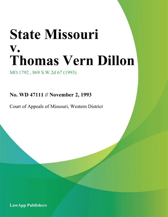 State Missouri v. Thomas Vern Dillon