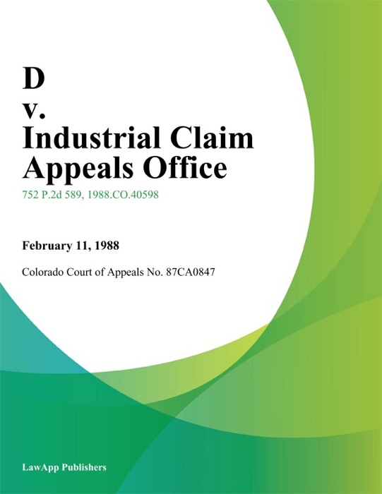 D v. Industrial Claim Appeals office