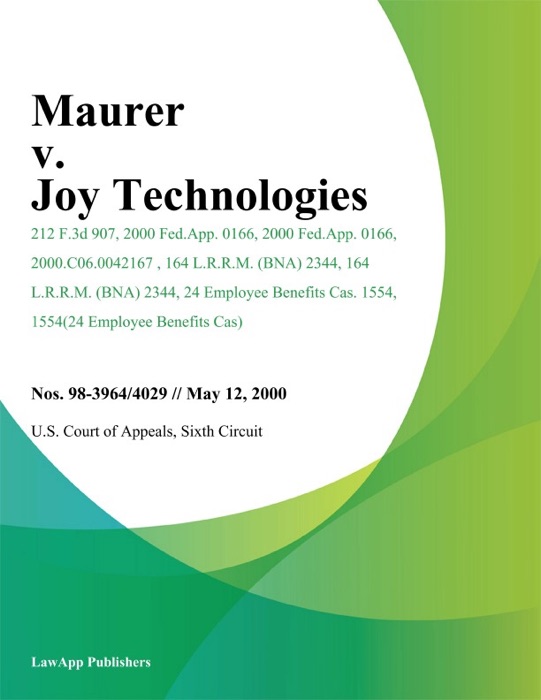 Maurer V. Joy Technologies