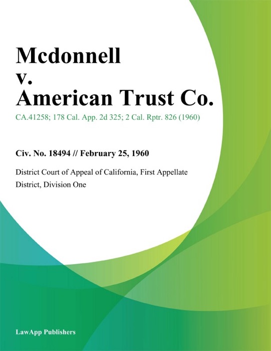 Mcdonnell v. American Trust Co.