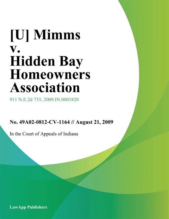 Mimms v. Hidden Bay Homeowners Association