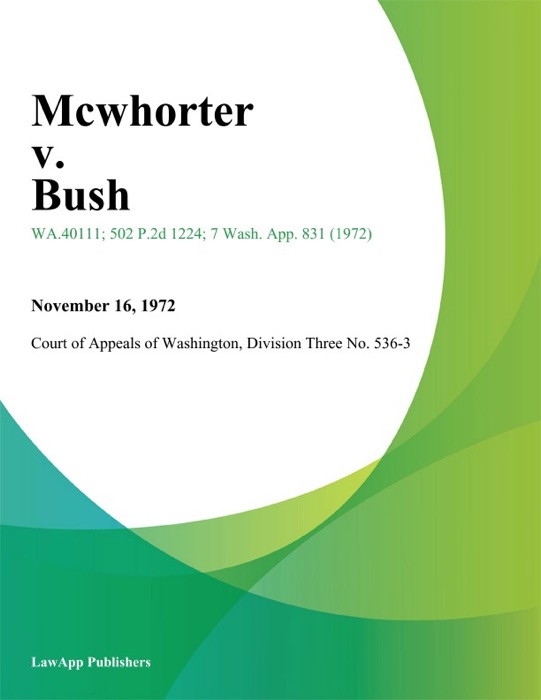 Mcwhorter v. Bush