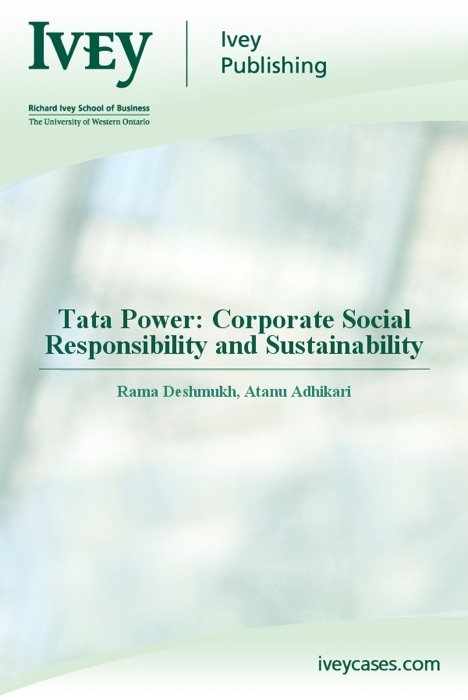 Tata Power: Corporate Social Responsibility and Sustainability