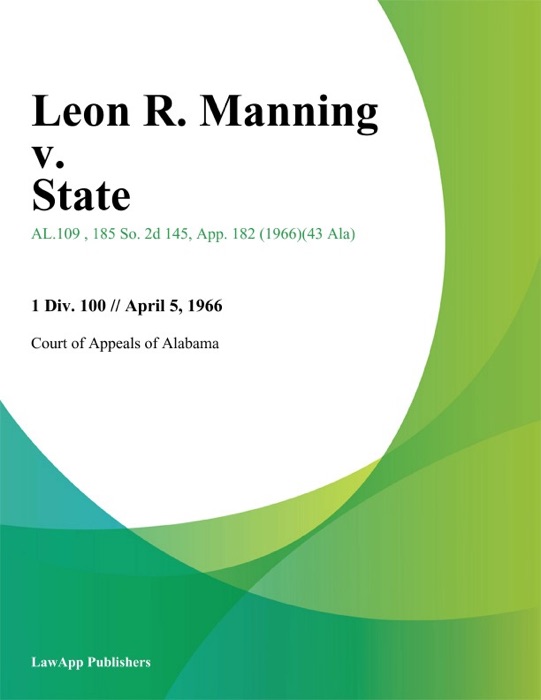 Leon R. Manning v. State