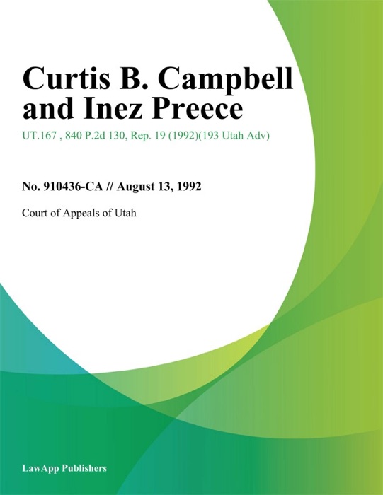 Curtis B. Campbell and Inez Preece