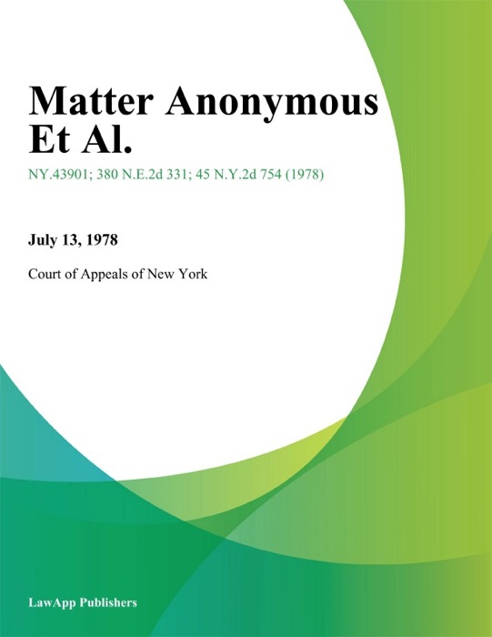 Matter Anonymous Et Al.