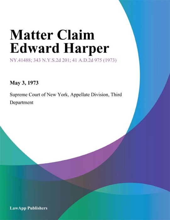 Matter Claim Edward Harper