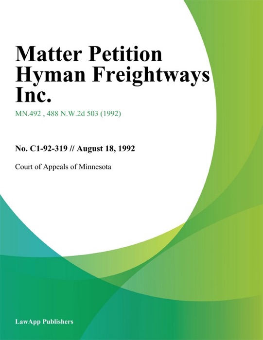 Matter Petition Hyman Freightways Inc.