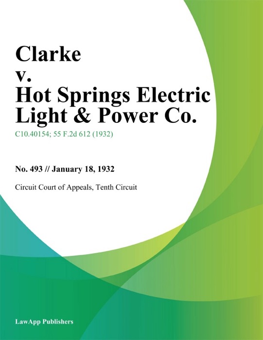 Clarke v. Hot Springs Electric Light & Power Co.