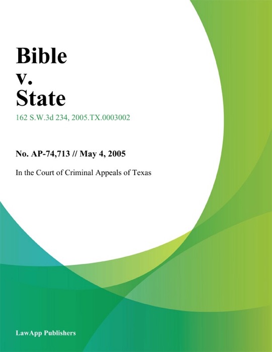 Bible V. State