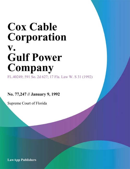 Cox Cable Corporation v. Gulf Power Company