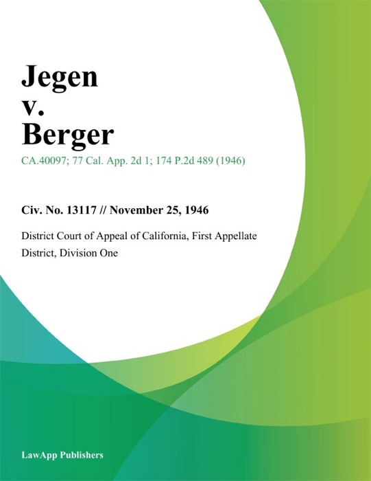 Jegen V. Berger