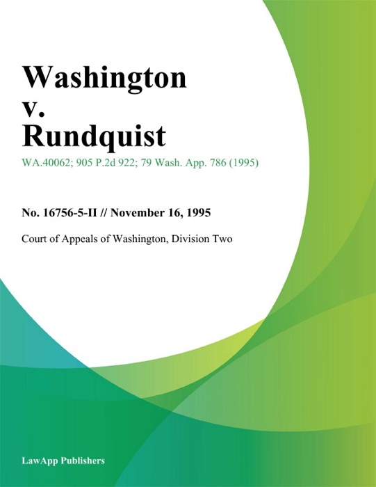 Washington V. Rundquist