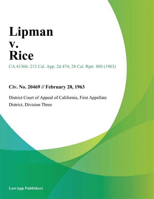 Lipman V. Rice