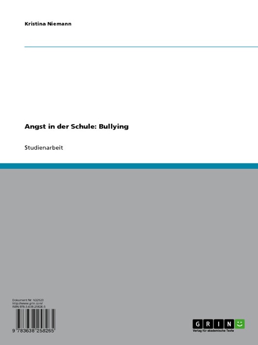 Angst in der Schule: Bullying