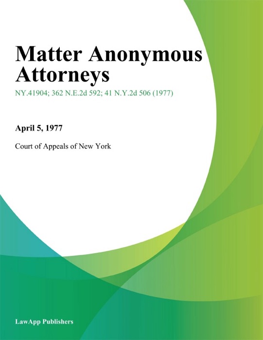 Matter Anonymous Attorneys