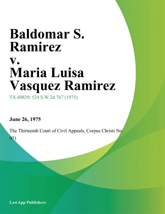 Baldomar S. Ramirez v. Maria Luisa Vasquez Ramirez