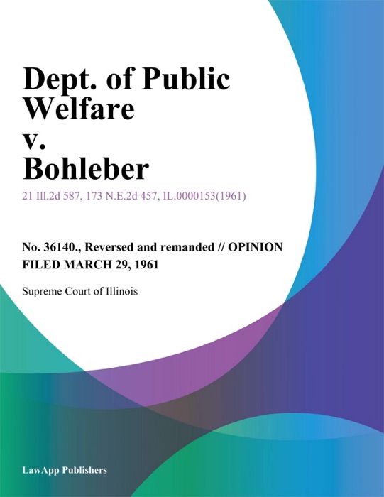 Dept. of Public Welfare v. Bohleber