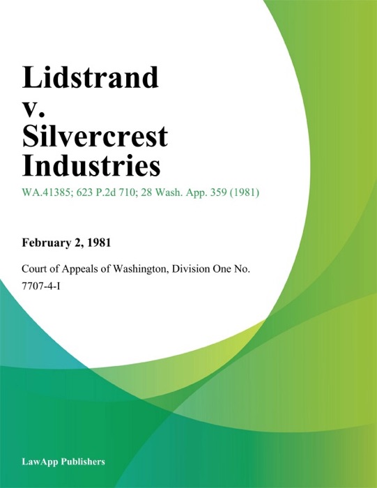 Lidstrand V. Silvercrest Industries