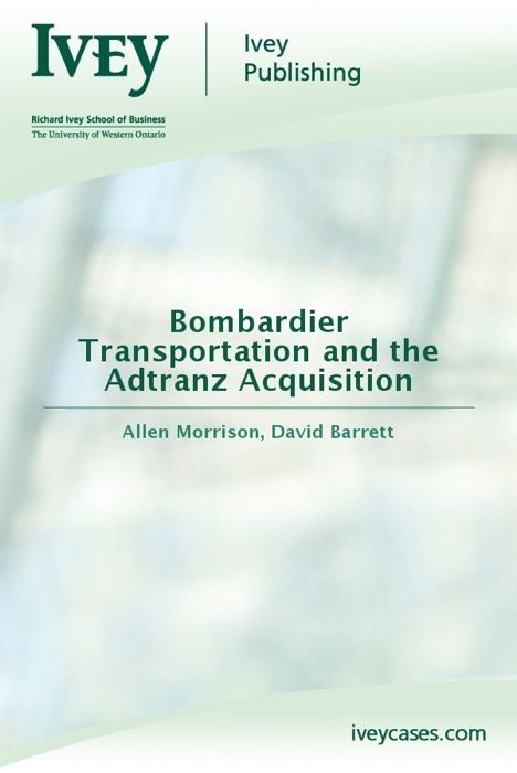 Bombardier Transportation and the Adtranz Acquisition