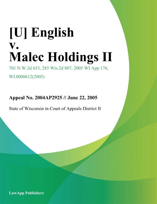 English v. Malec Holdings Ii