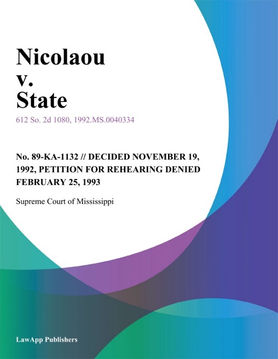 Nicolaou v. State