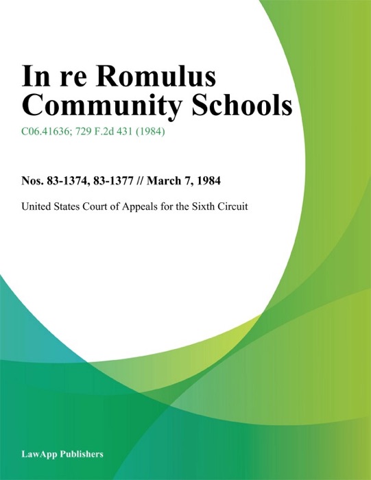 In Re Romulus Community Schools