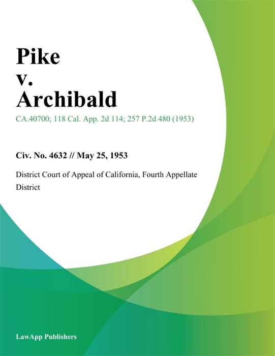 Pike v. Archibald