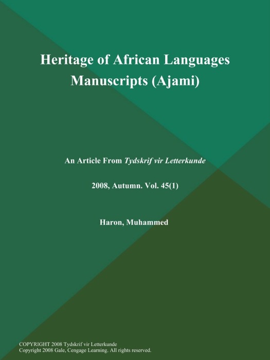 Heritage of African Languages Manuscripts (Ajami)