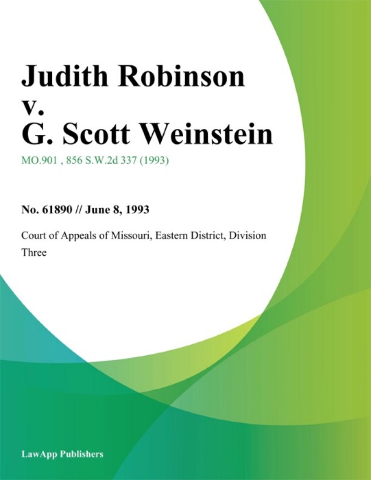 Judith Robinson v. G. Scott Weinstein