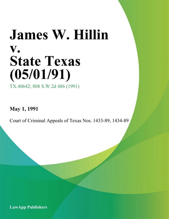 James W. Hillin v. State Texas